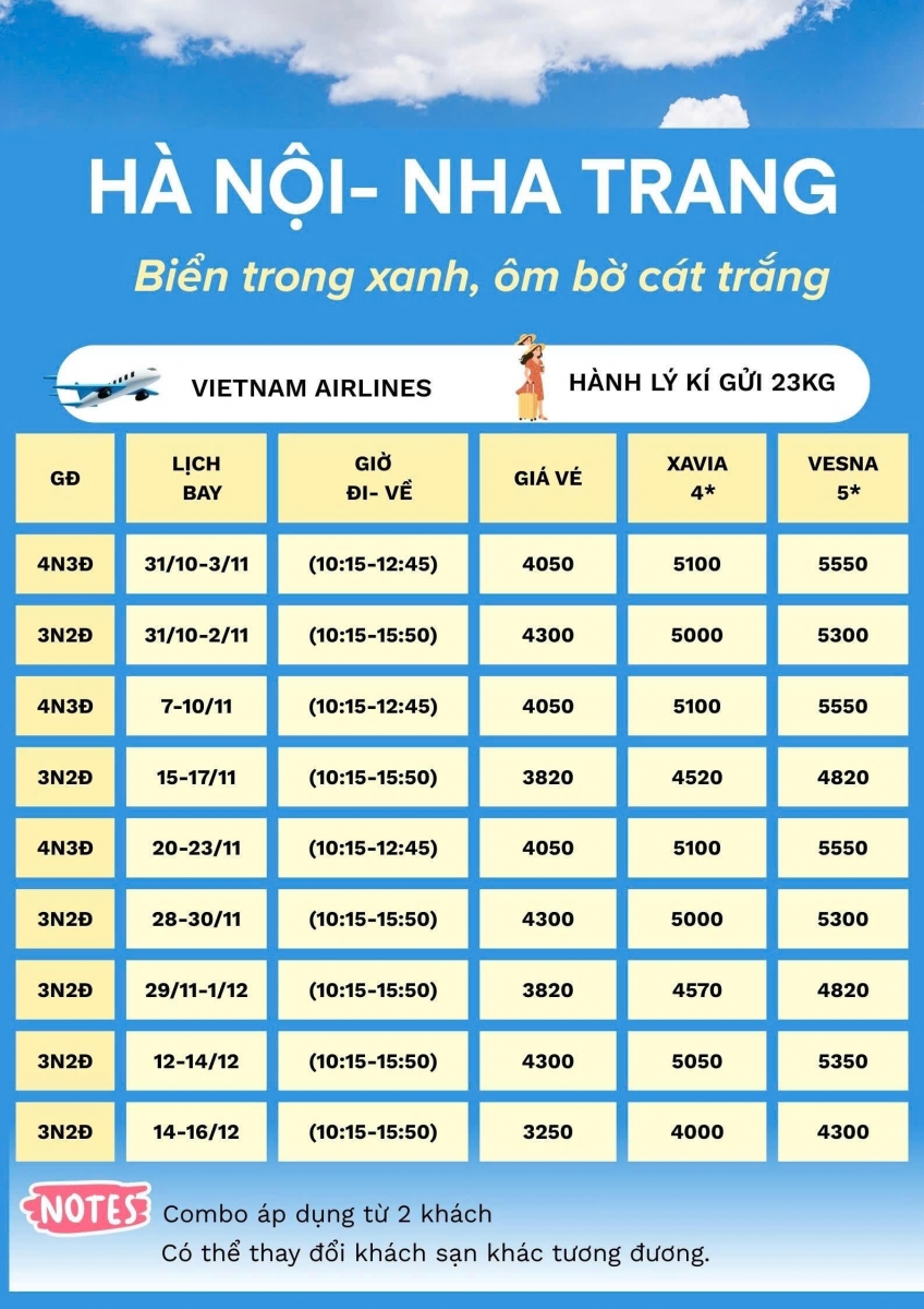 COMBO DU LỊCH NHA TRANG
