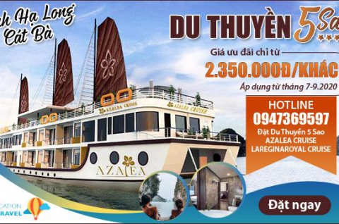 Khám phá Vịnh Lan Hạ trên Du thuyền Azalea Cruise 5 sao